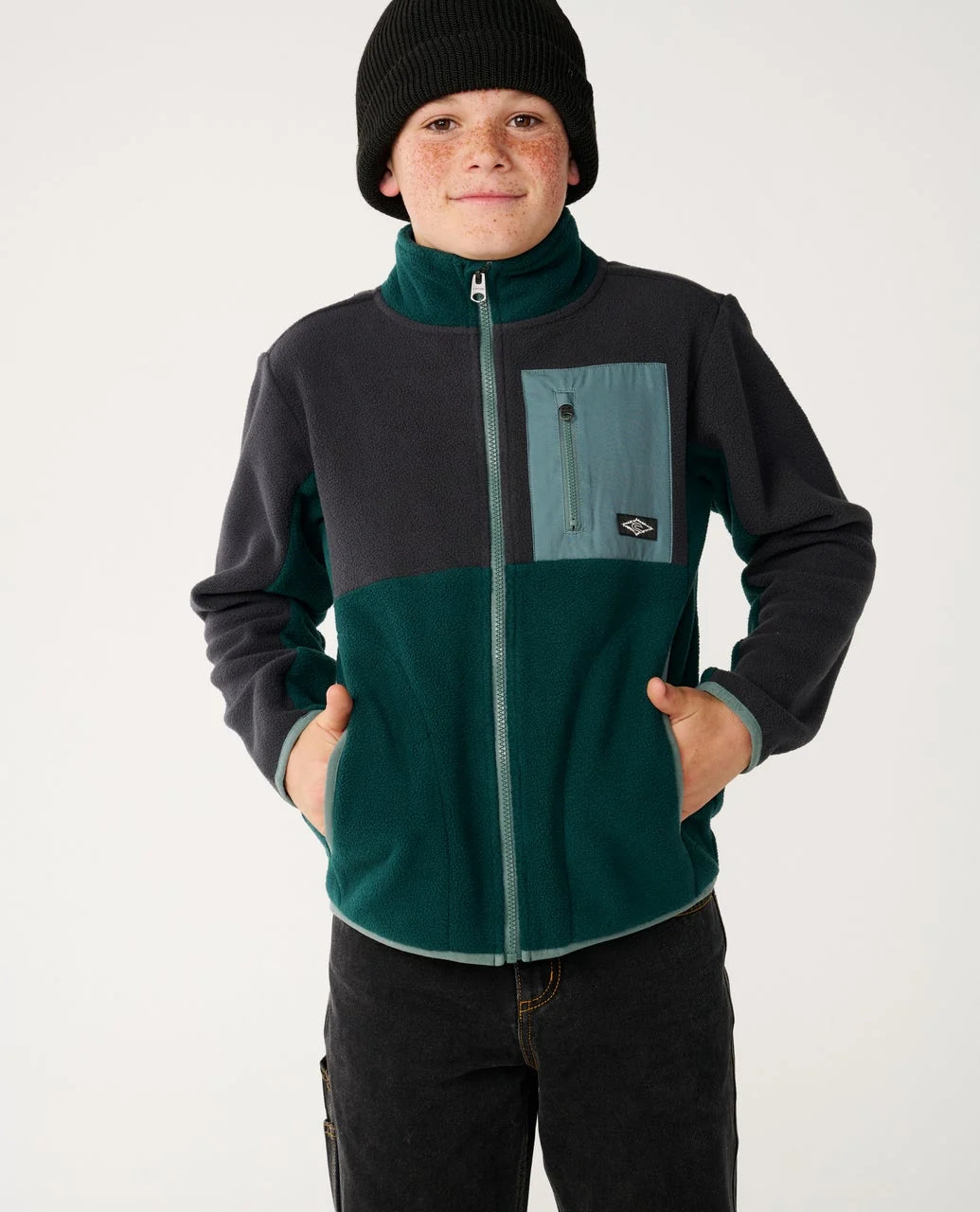Rip Curl Kids Raw Energy Block Zip Fleece