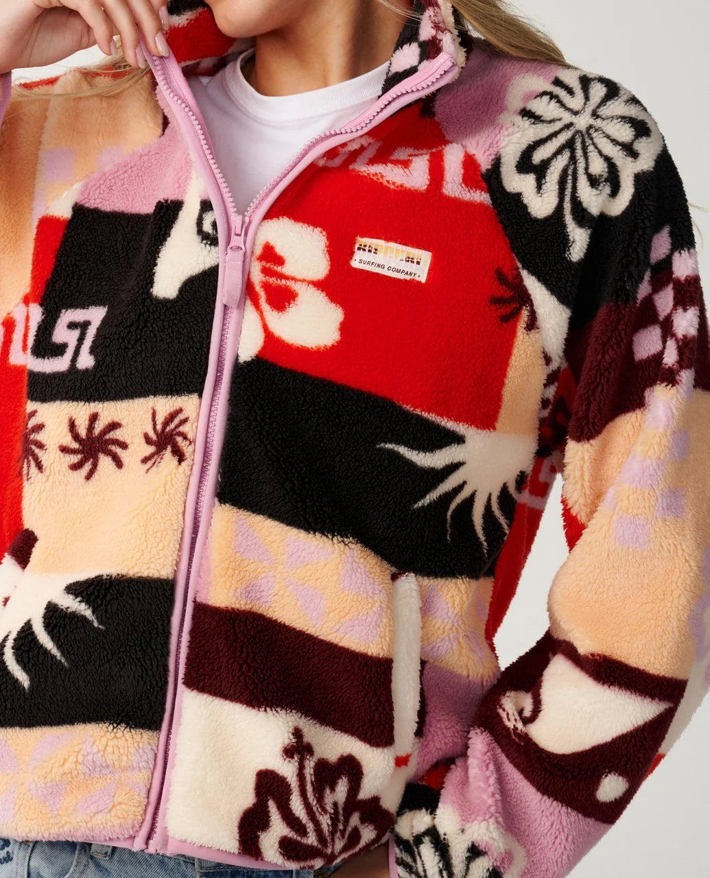 Rip Curl Party Wave Allover Zip Polar Fleece