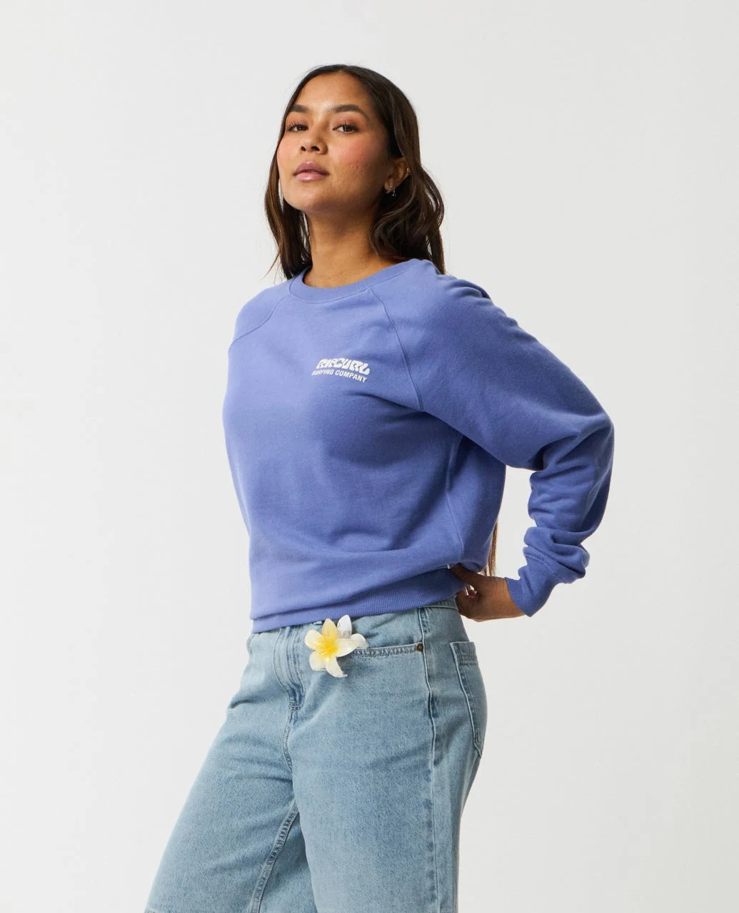 Rip Curl Surf Puff Raglan Relaxed Sweatshirt