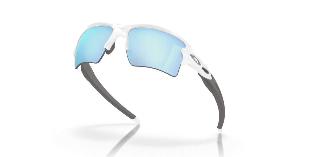 Oakley Flak 2.0 XL - Polished White Frame with Prizm Deep Water Polarized Lens