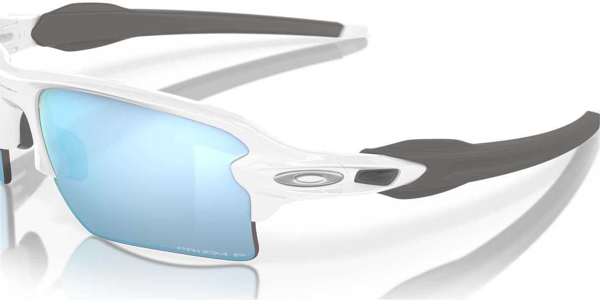 Oakley Flak 2.0 XL - Polished White Frame with Prizm Deep Water Polarized Lens