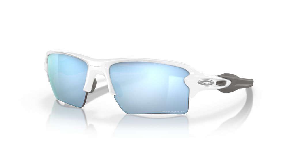 Oakley Flak 2.0 XL - Polished White Frame with Prizm Deep Water Polarized Lens