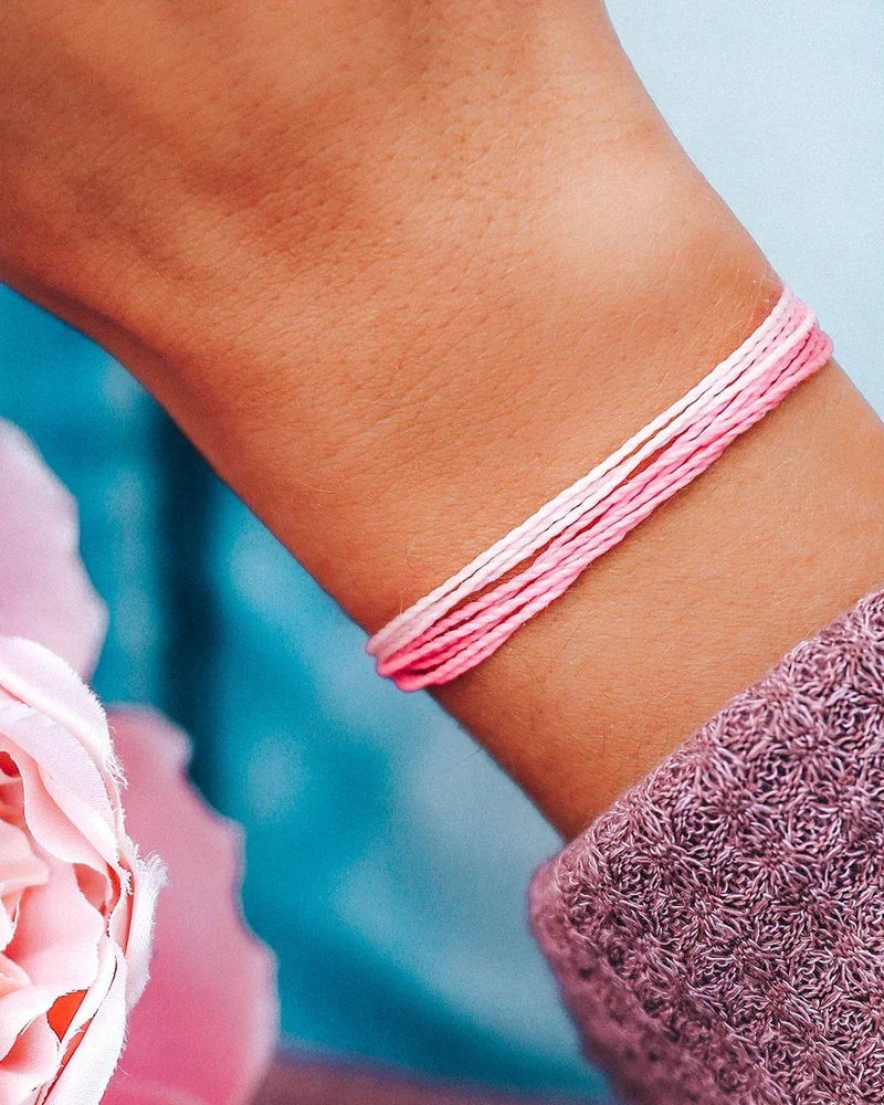 Pura Vida Charity Boarding 4 Breast Cancer Bracelet