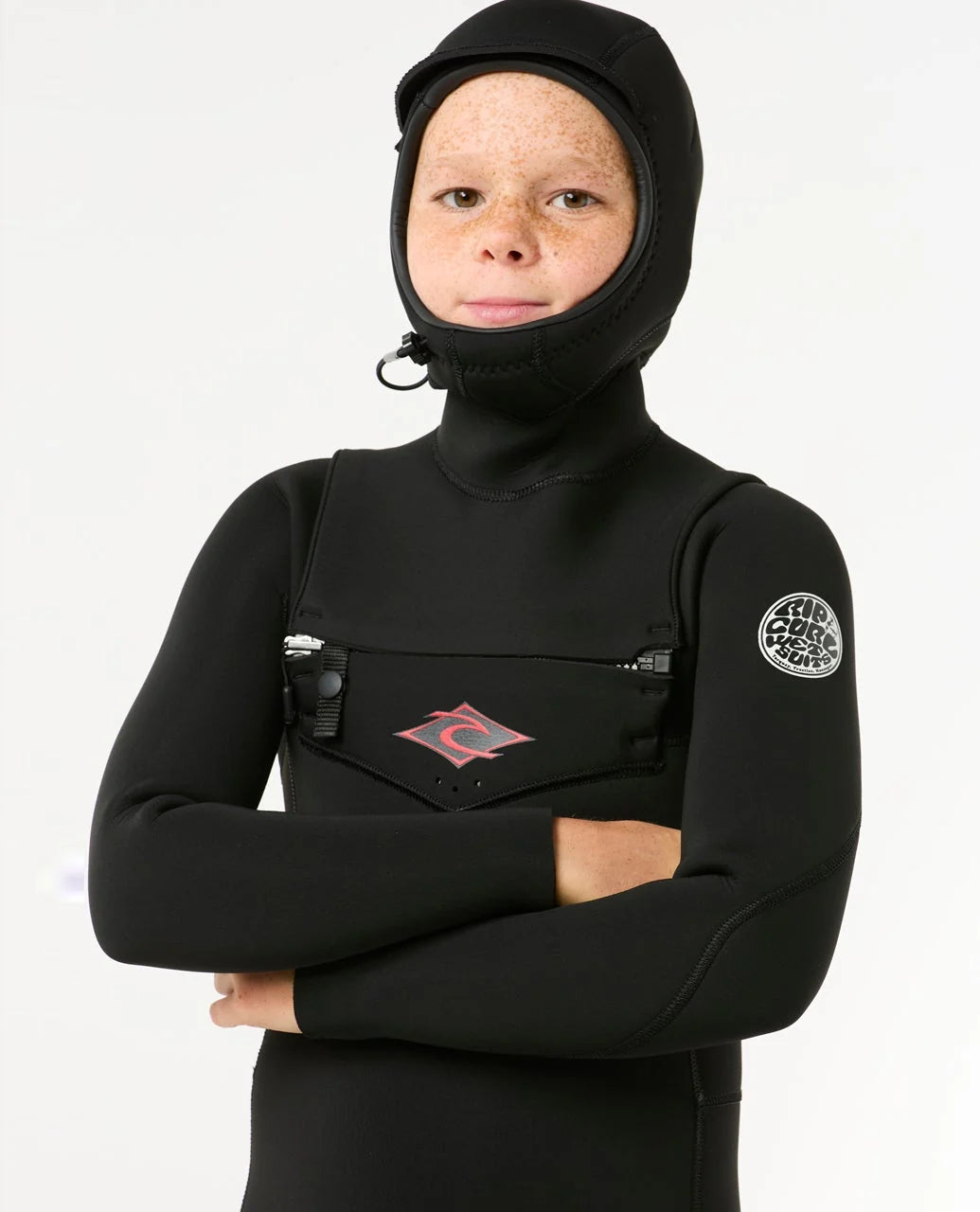 Rip Curl Junior Dawn Patrol 5/4 Hooded Chest Zip Wetsuit