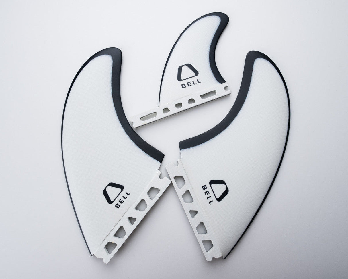 Bell Fins Fiberglass Twin + Stabilizer - White