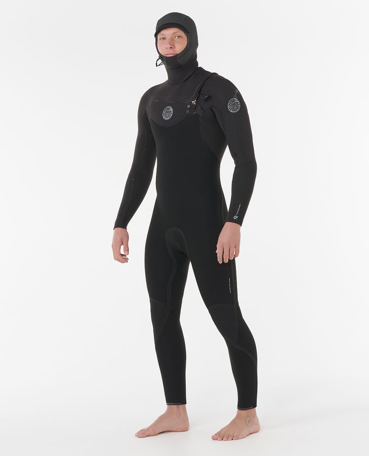 Rip Curl Mens Flashbomb E7 5/4 Hooded Wetsuit - Black