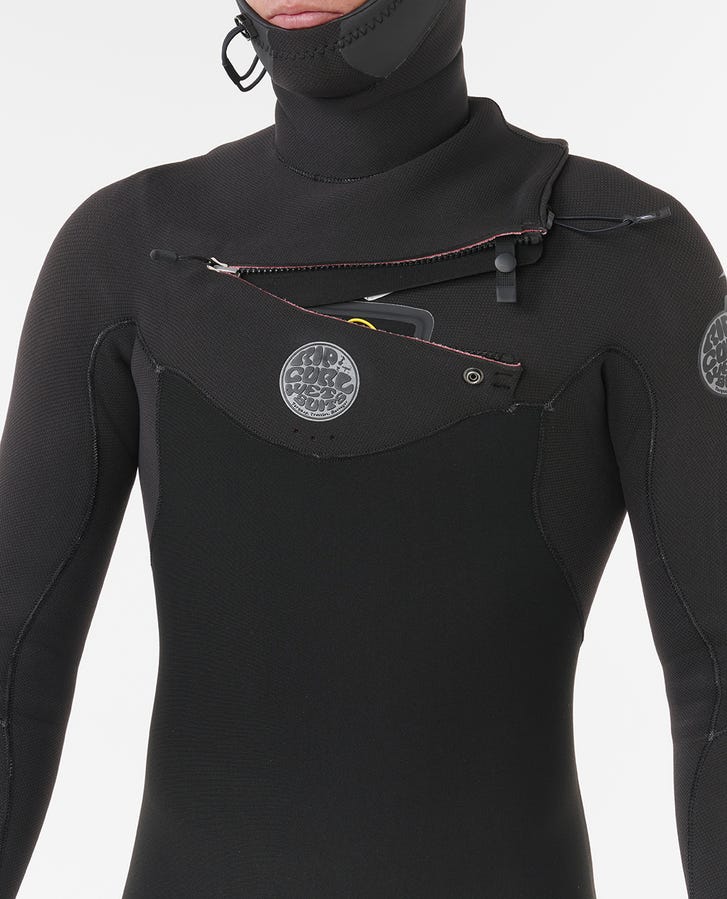 Rip Curl Mens Flashbomb E7 5/4 Hooded Wetsuit - Black