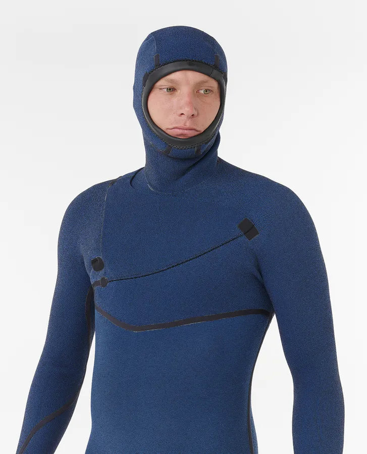 Rip Curl Mens E Bomb 5/4 Zip Free Hooded Wetsuit