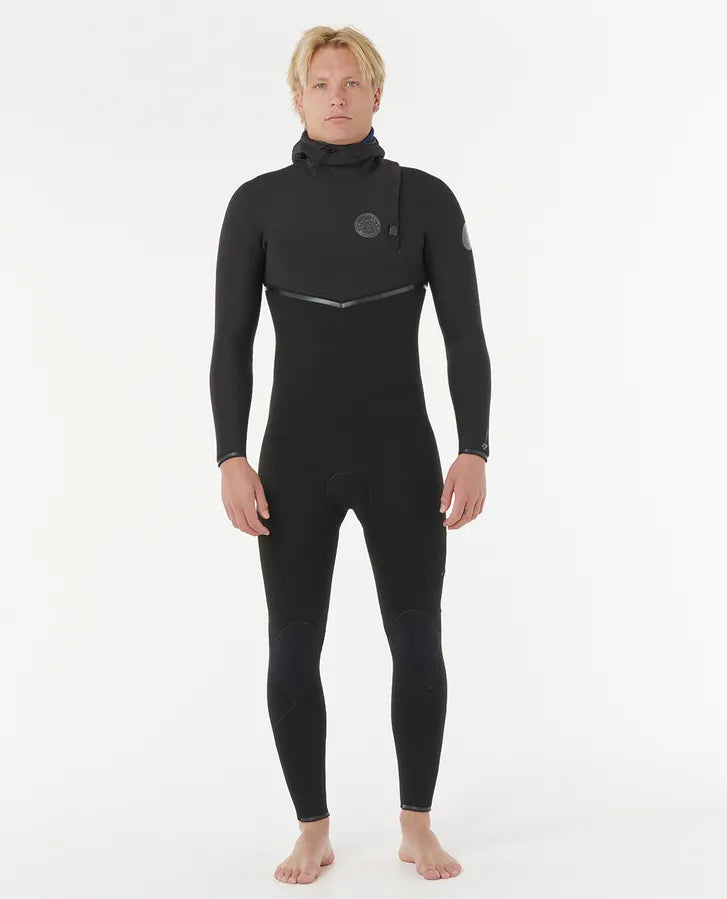 Rip Curl Mens E Bomb 5/4 Zip Free Hooded Wetsuit