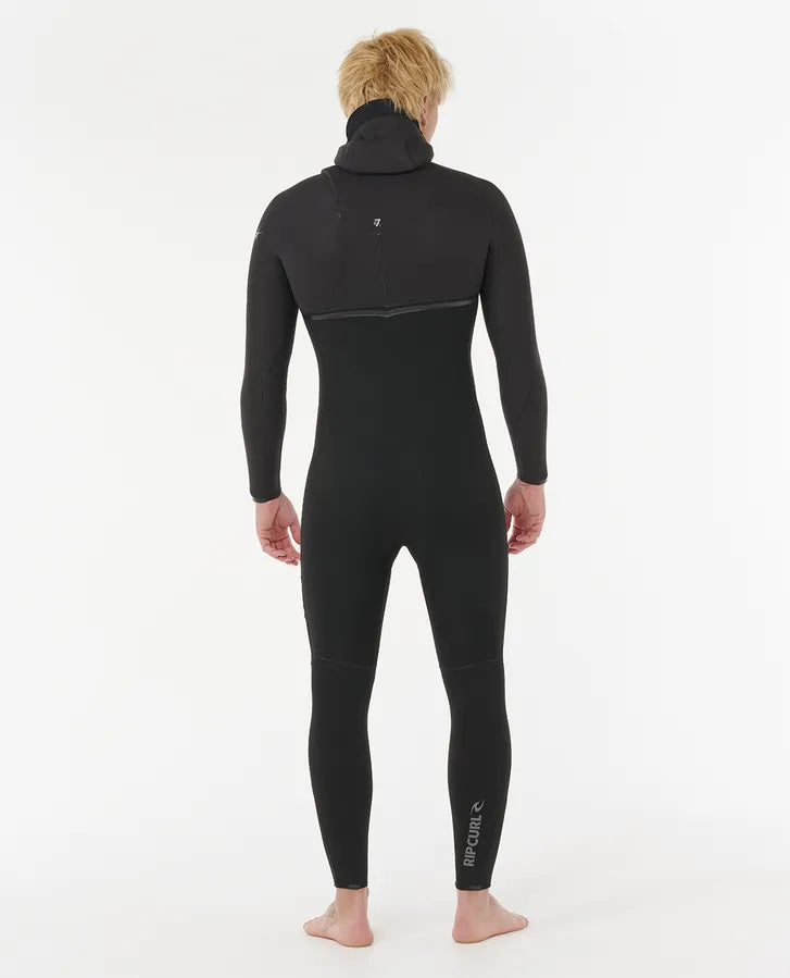 Rip Curl Mens E Bomb 5/4 Zip Free Hooded Wetsuit