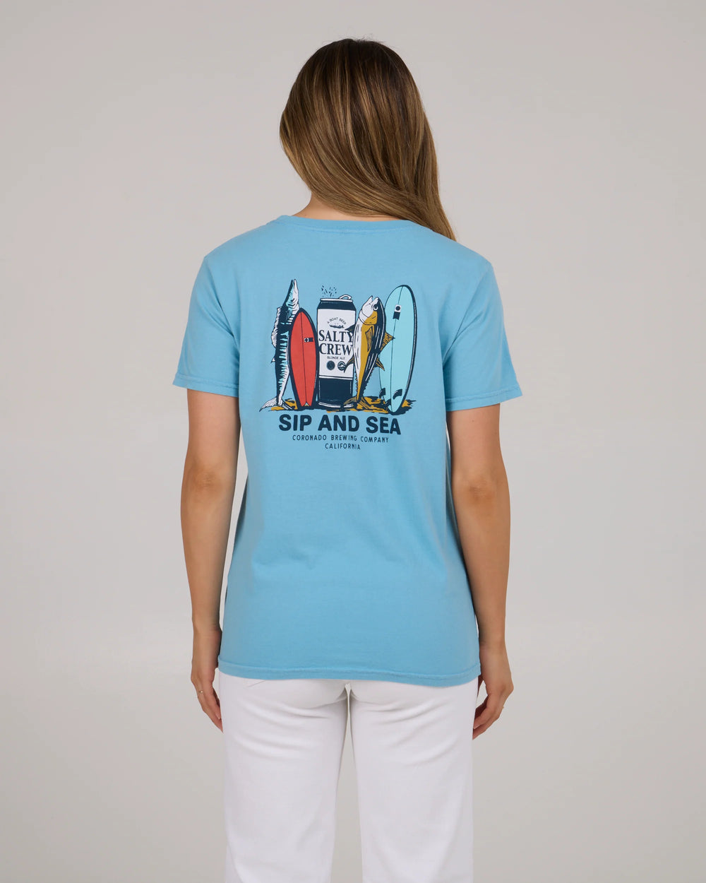 Salty Crew Sip And Sea Boyfriend T-Shirt