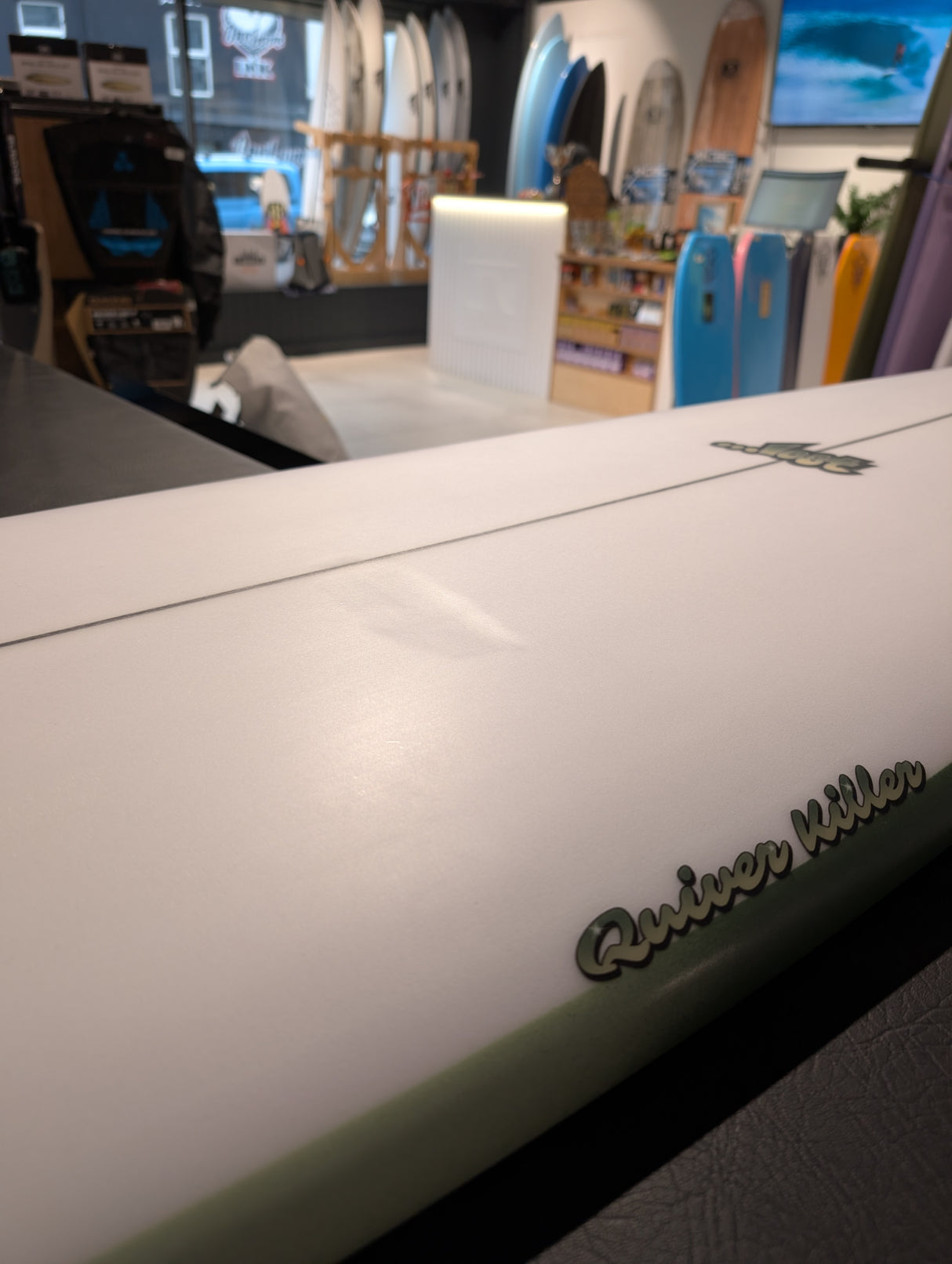 Lost Quiver Killer 5'10 Surfboard Futures - Green Rail