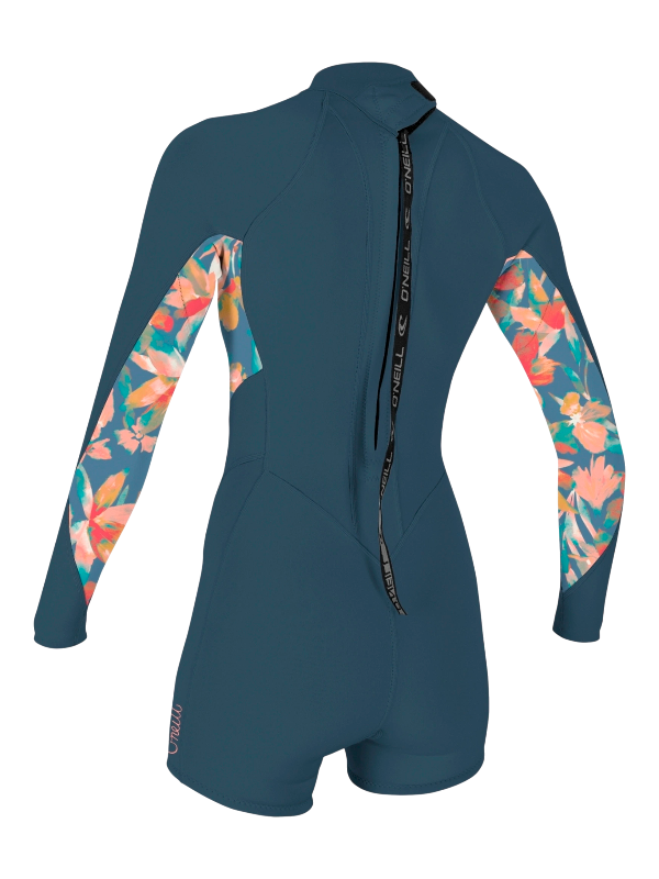O'Neill Womens Bahia 2/1 Back Zip Spring Suit - Copenblu/Painted Tropics/Copenblu