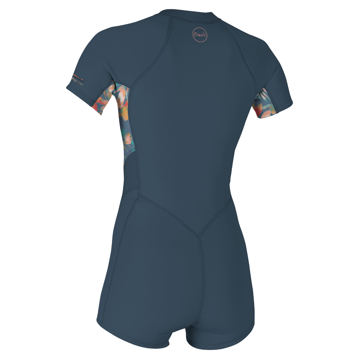 O'Neill Womens Bahia 2/1 Front Zip Shortie - Copenblu/Painted Tropics/Copenblu