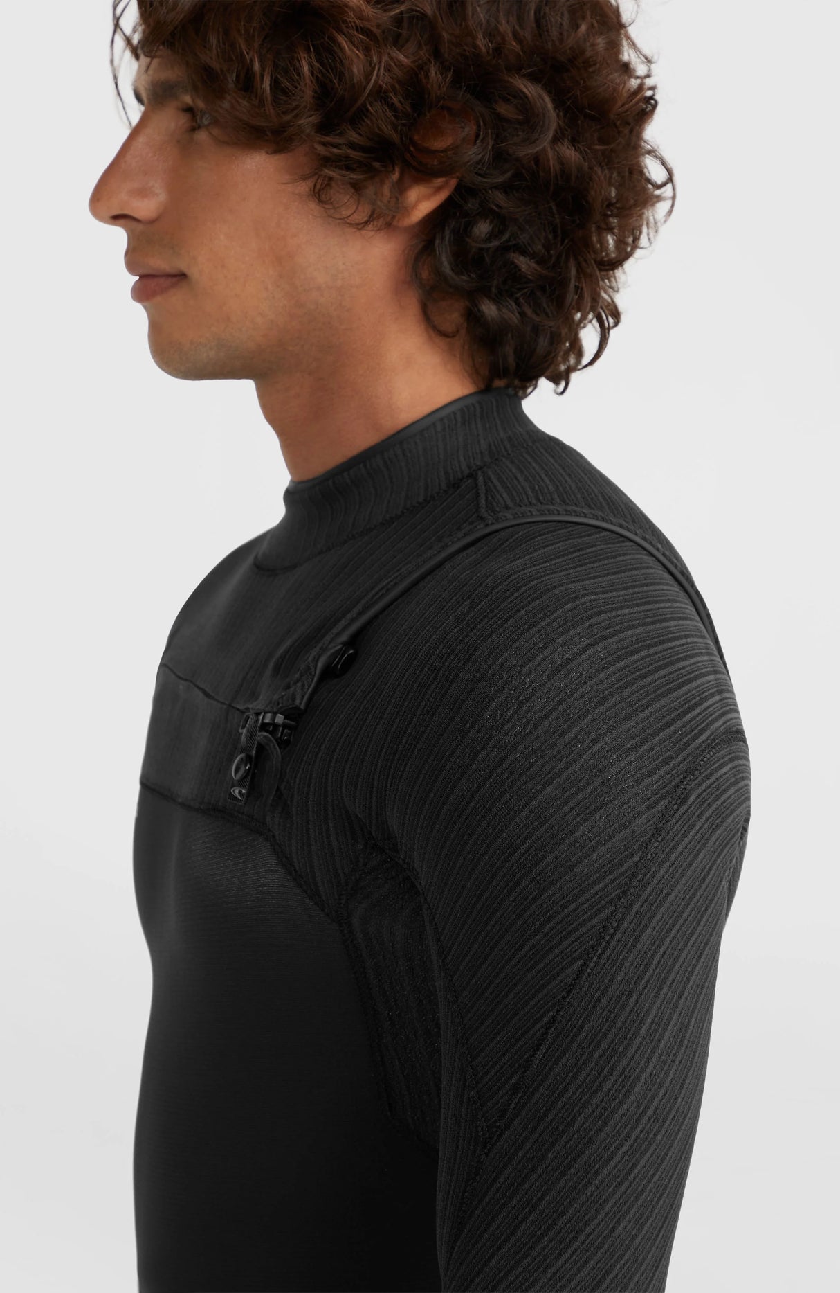 O'Neill Mens Hyperfreak 4/3+ Chest Zip Wetsuit - Black/Black