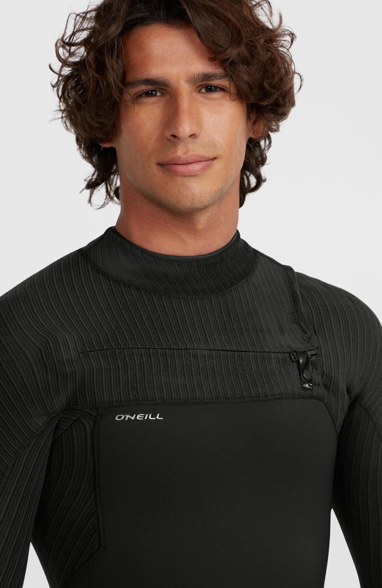 O'Neill Mens Hyperfreak 4/3+ Chest Zip Wetsuit - Black/Black