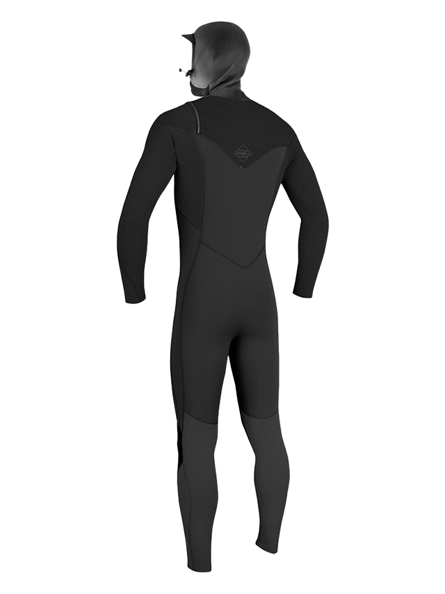 O'Neill Mens Hyperfreak 5/4+ Hooded Wetsuit - Black