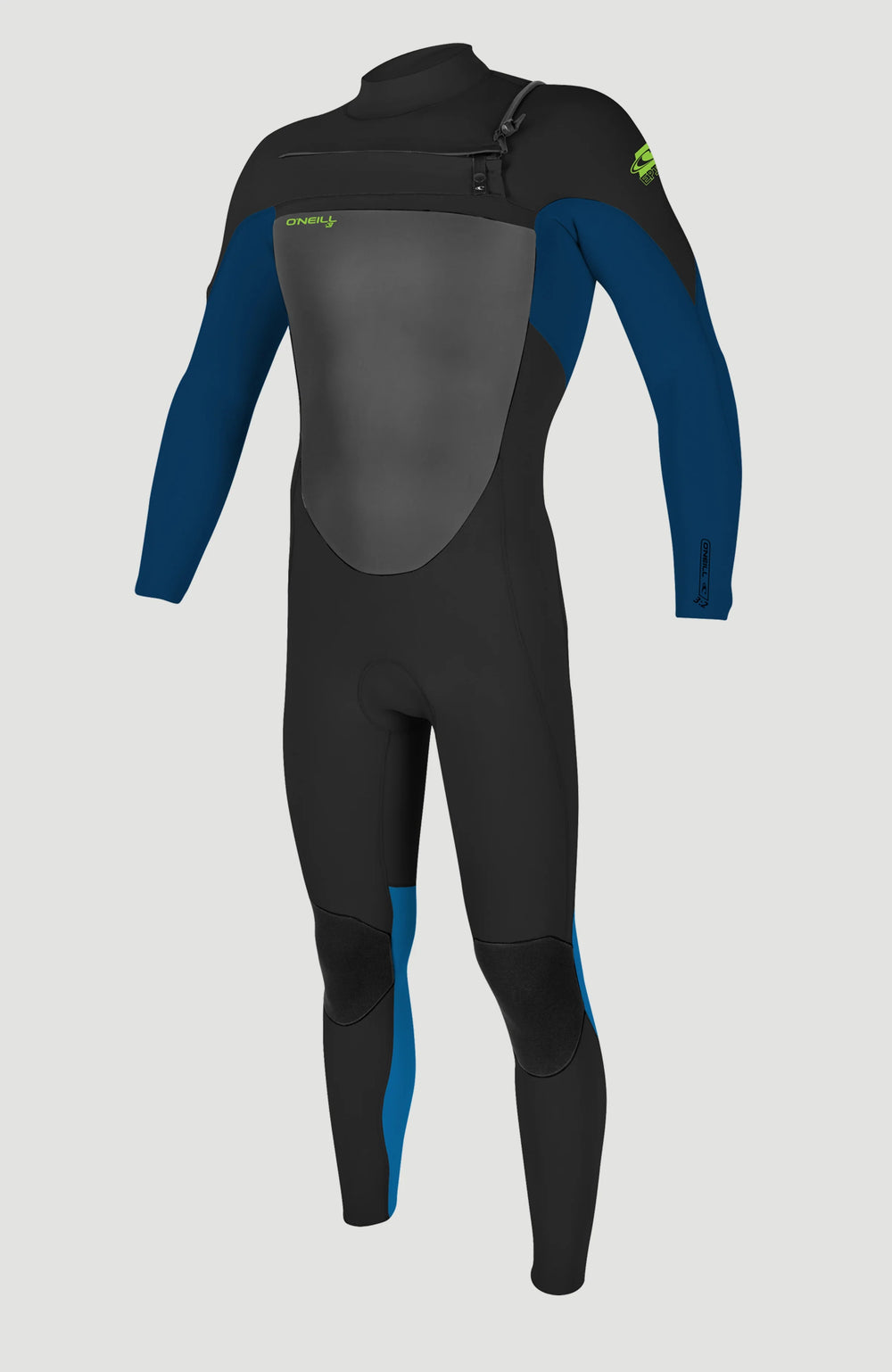 O'Neill Junior Epic 5/4 Chest Zip Wetsuit - Black/Deep Sea/ Bali Blue
