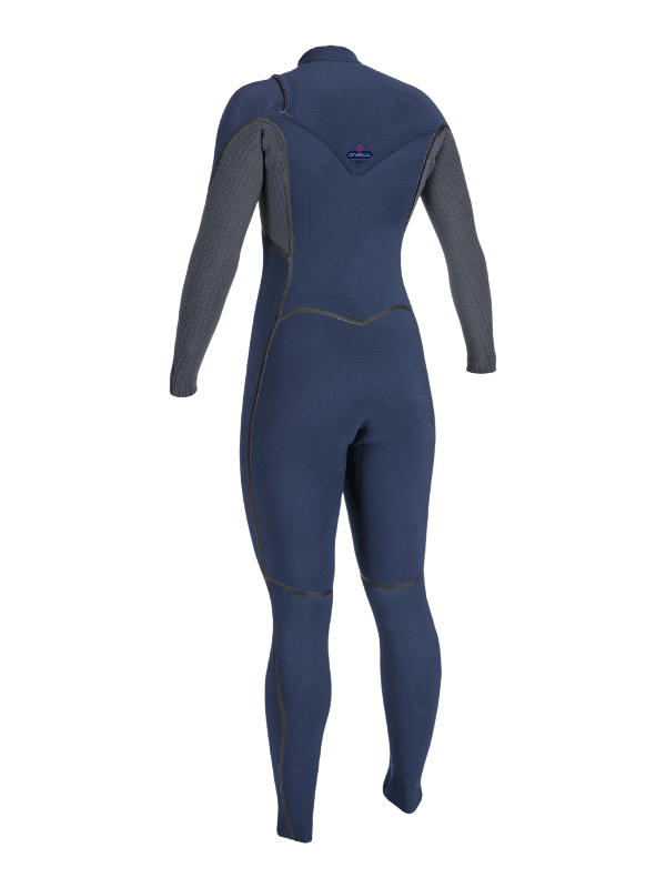 O'Neill Womens Hyperfreak 4/3+ Chest Zip Wetsuit - Shade/Navy