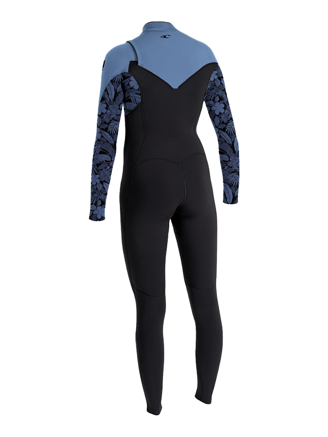 O'Neill Womens Epic 5/4 Chest Zip Winter Wetsuit - Stormy Palm/Faded Denim