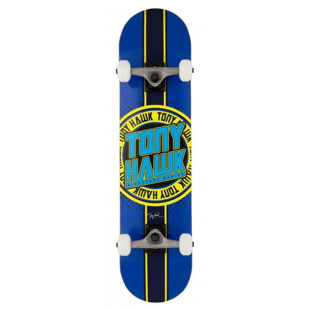Tony Hawk SS 180+ Badge Logo Complete Skateboard - Blue/Yellow