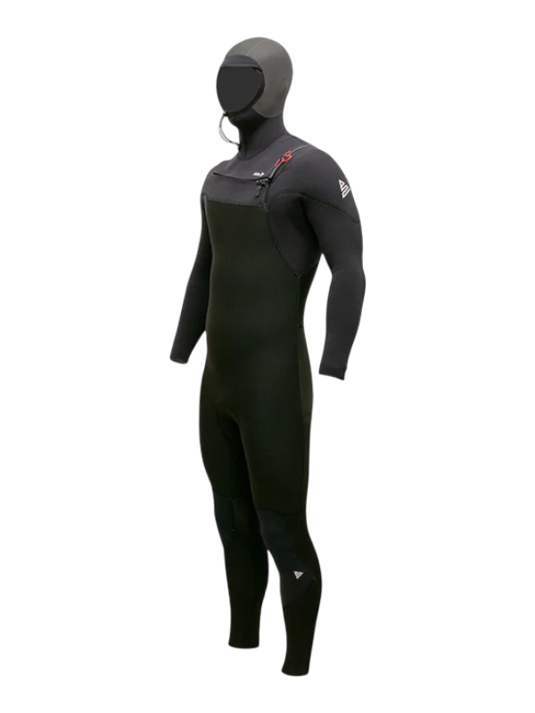Alder Mens EVO Fire MX Hooded 6/4 Chest Zip Wetsuit - Black