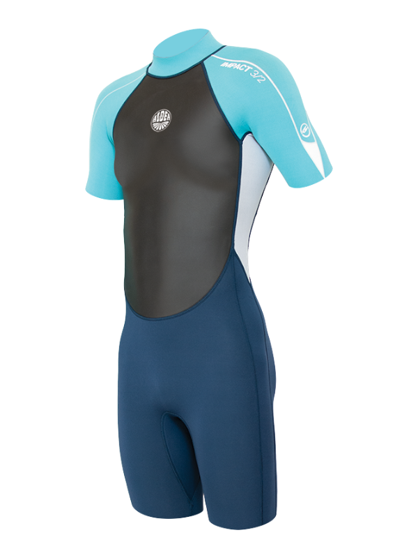 Alder Impact 3/2 Shorty - Cyan Blue