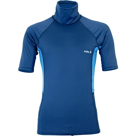 Alder Junior Cruz Short Sleeve Rash Vest - Navy-Rash Vests & Thermal Vests-troggs.com