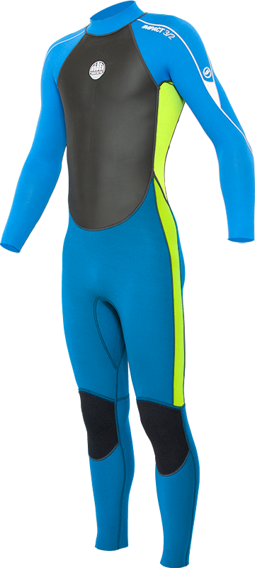 Alder Junior Impact 3/2 Wetsuit - Lime-Kids Wetsuits-troggs.com