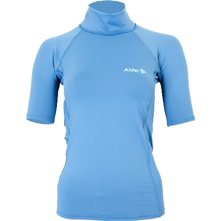 Alder Womens Cruz Short Sleeve Rash Vest - Light Blue-Rash Vests & Thermal Vests-troggs.com