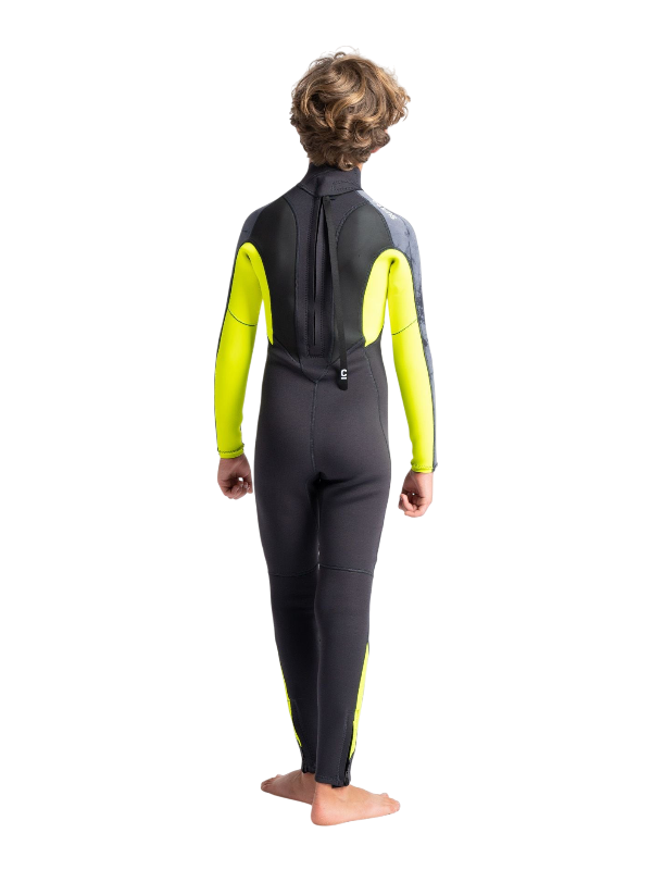 C-Skins Junior Element 3/2 Wetsuit - Anthracite/Yellow/Black Tie-Dye