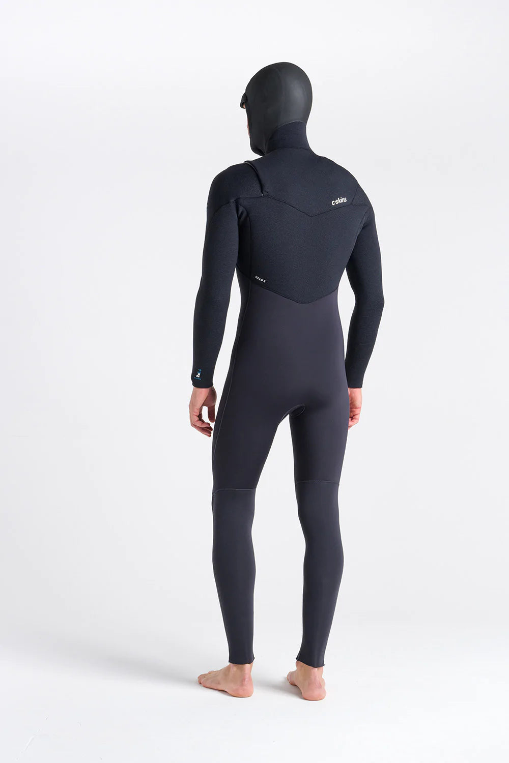 C-Skins Mens ReWired 5/4 Hooded Wetsuit - Anthracite/ Black X/ Petrol-Mens Wetsuits-troggs.com