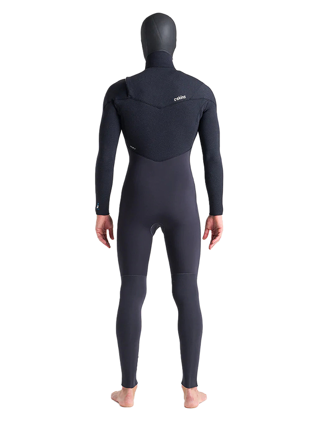 C-Skins Mens ReWired 5/4 Hooded Wetsuit - Anthracite/ Black X/ Petrol