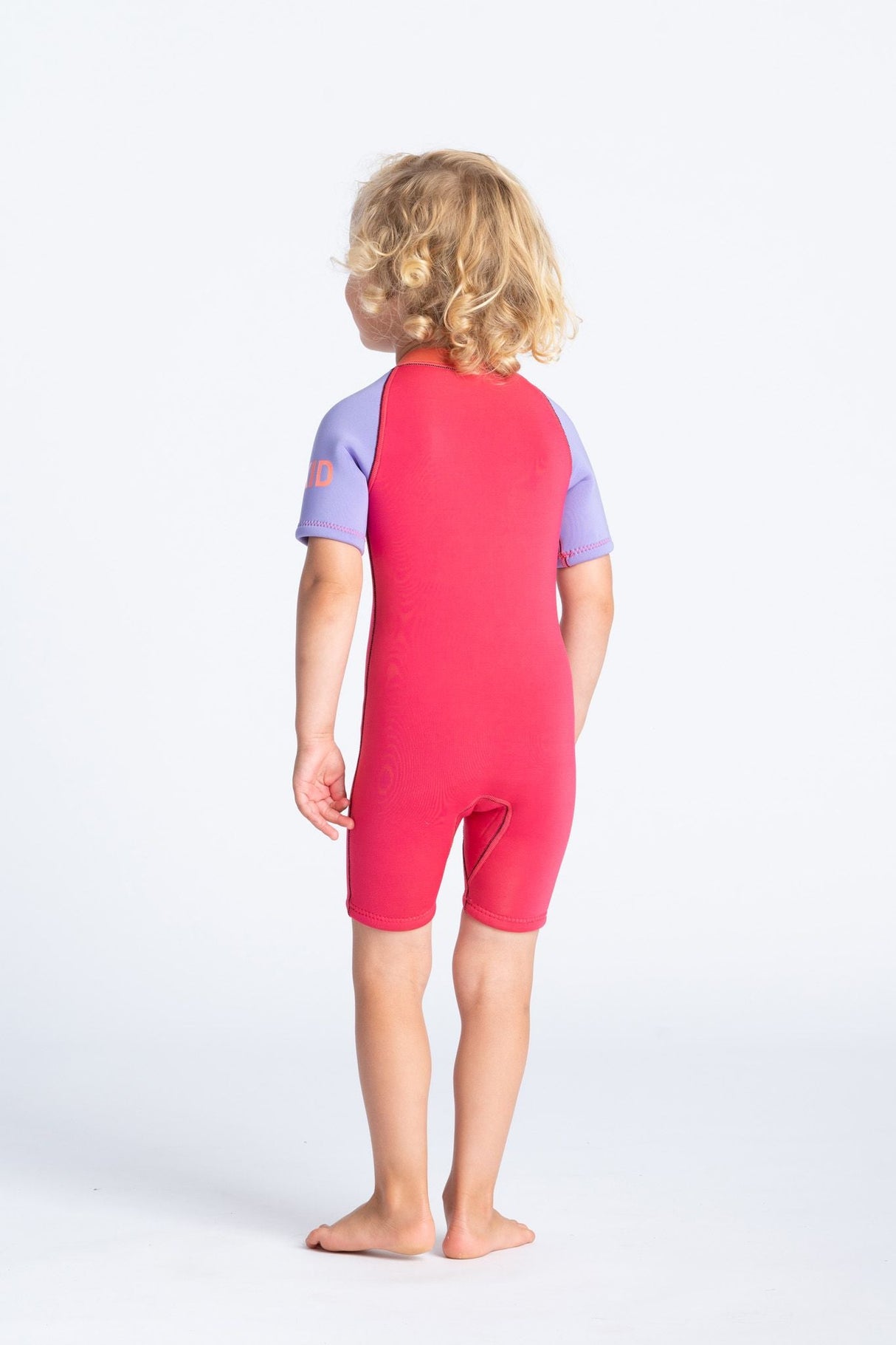 C-Skins Toddler C-Kid Front Zip Shortie - Coral/Lilac/Bright Coral-Kids Wetsuits-troggs.com