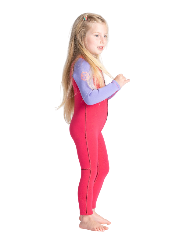 C-Skins Toddler C-Kid Front Zip Wetsuit - Coral/Lilac/Bright Coral