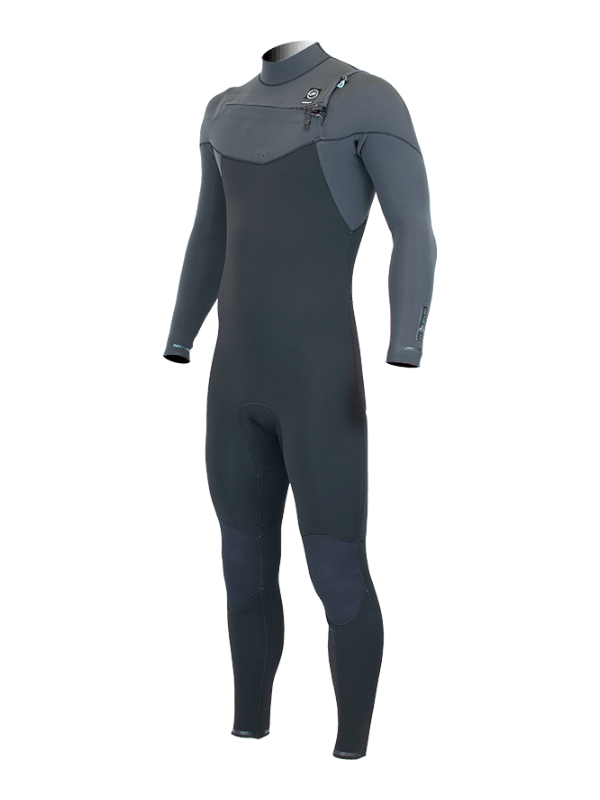 Alder Mens EVO Fire MX 5/4 Chest Zip Wetsuit - Black