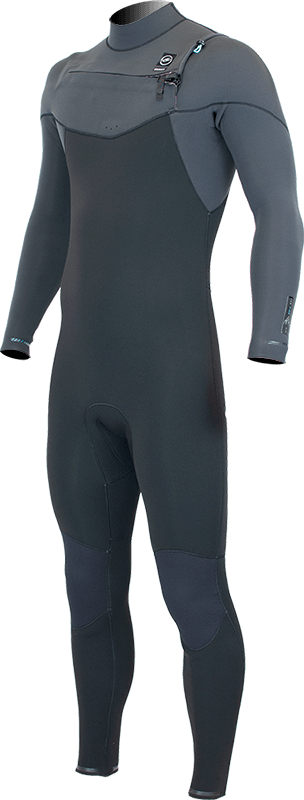 Alder Mens EVO Fire MX 5/4 Chest Zip Wetsuit - Black