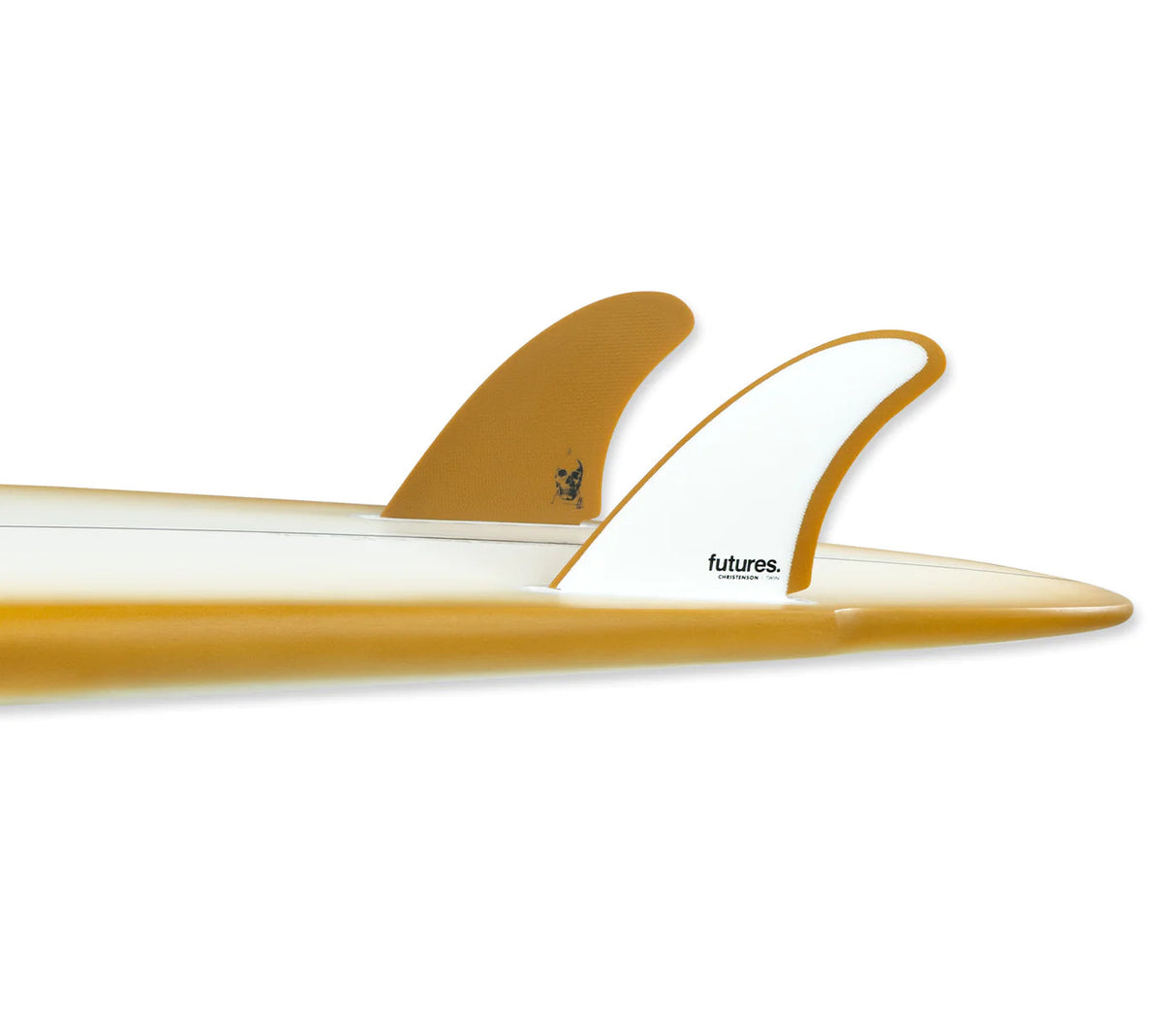 Futures Christenson Twin Fins - White/Brown-Surfboard Accessories-troggs.com