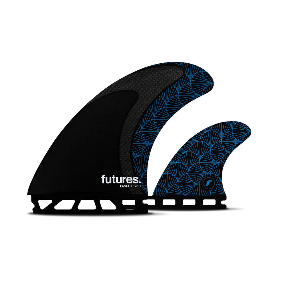 Futures Fins Rasta Twin+1 - Black/Blue-Surfboard Accessories-troggs.com