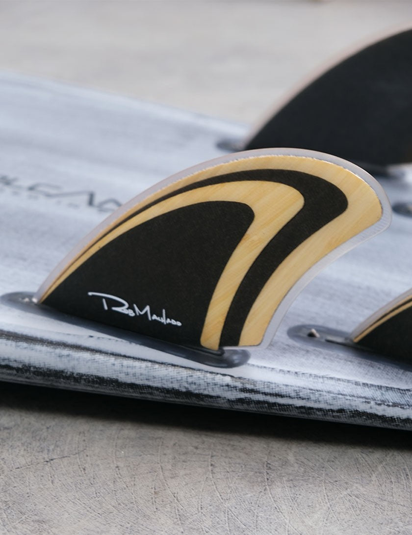 Futures Machado Seaside Quad Fin Single Tab - Bamboo/ Black-Surfboard Accessories-troggs.com