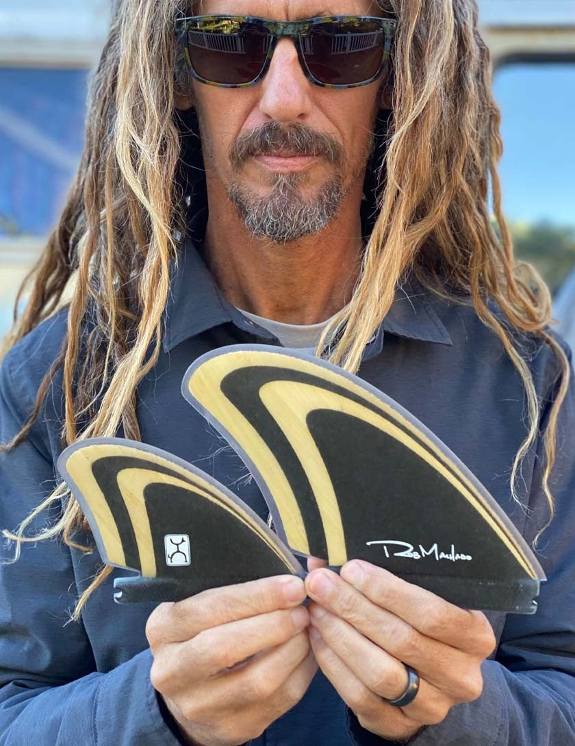 Futures Machado Seaside Quad Fin Single Tab - Bamboo/ Black-Surfboard Accessories-troggs.com