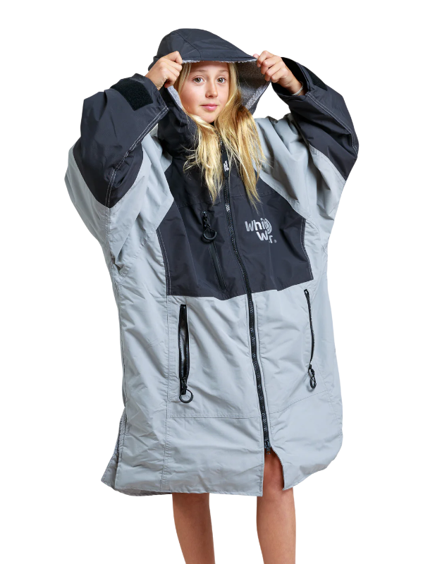 White Water Kids Hard Shell Changing Robe - Steel Grey