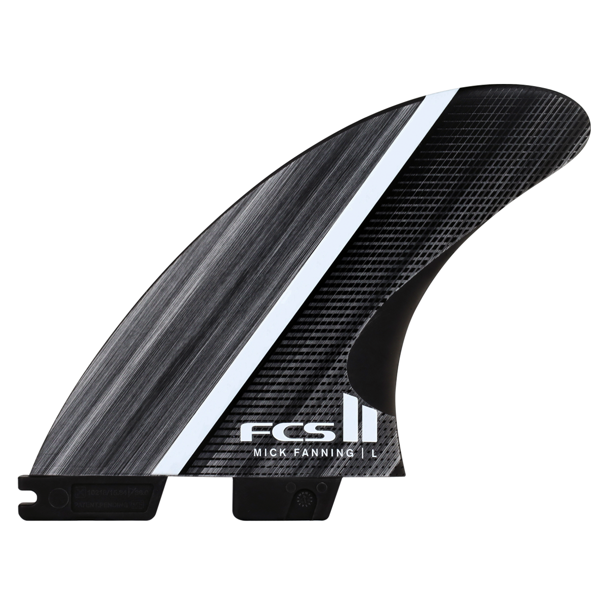 FCS 2 Mick Fanning Glass Fibre Fusion Thruster Fins - Smoke/White