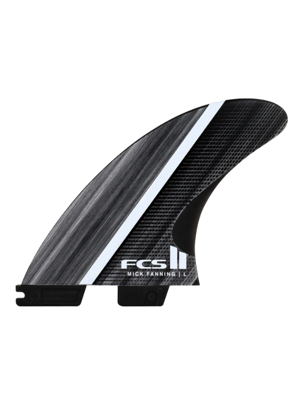 FCS 2 Mick Fanning Glass Fibre Fusion Thruster Fins - Smoke/White