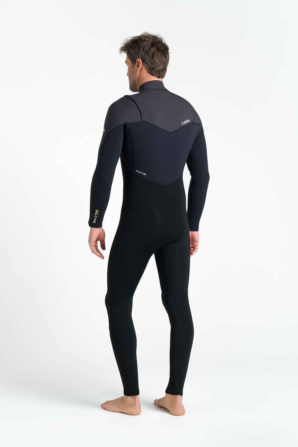 C-Skins NuWave Rewired 5/4 Chest-Zip Wetsuit - Black/Lime