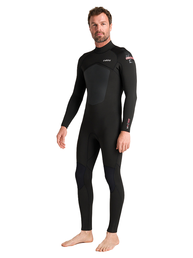 C-Skins NuWave Mens Legend 5/4/3 Wetsuit - Black/Neon Flare