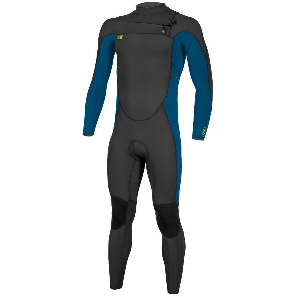 O'Neill Junior Ninja 5/4 Chest Zip Wetsuit - Black/UltraBlue-Kids Wetsuits-troggs.com
