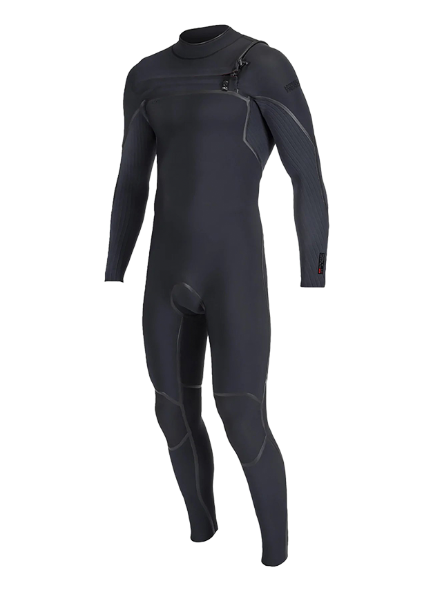 O'Neill Mens Hyperfreak Fire 5/4+ Chest Zip Wetsuit - Black