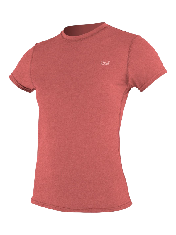 O'Neill Womens Premium Skins S/S Rash Vest - Tea Rose