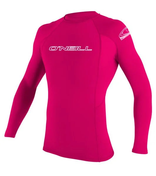 O'Neill Youth Basic Skins L/S Rash Vest-Rash Vests & Thermal Vests-troggs.com